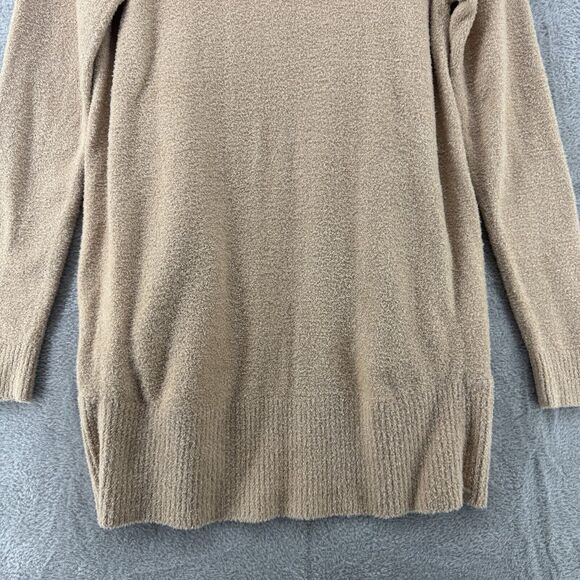 Barefoot Dreams Sweater Womens XS/S Beige Cardigan Open Front Stretch Pockets - Picture 9 of 14